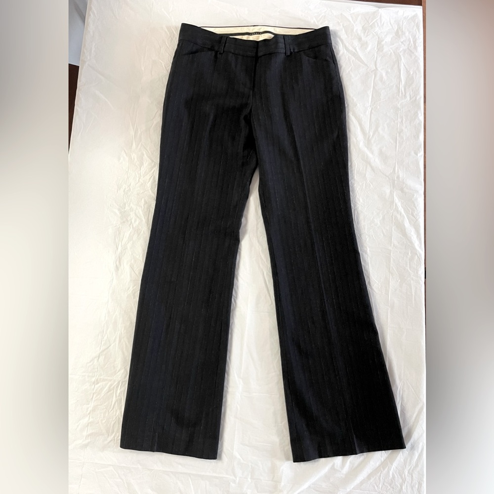 Theory Pinstriped Wide Leg Pants